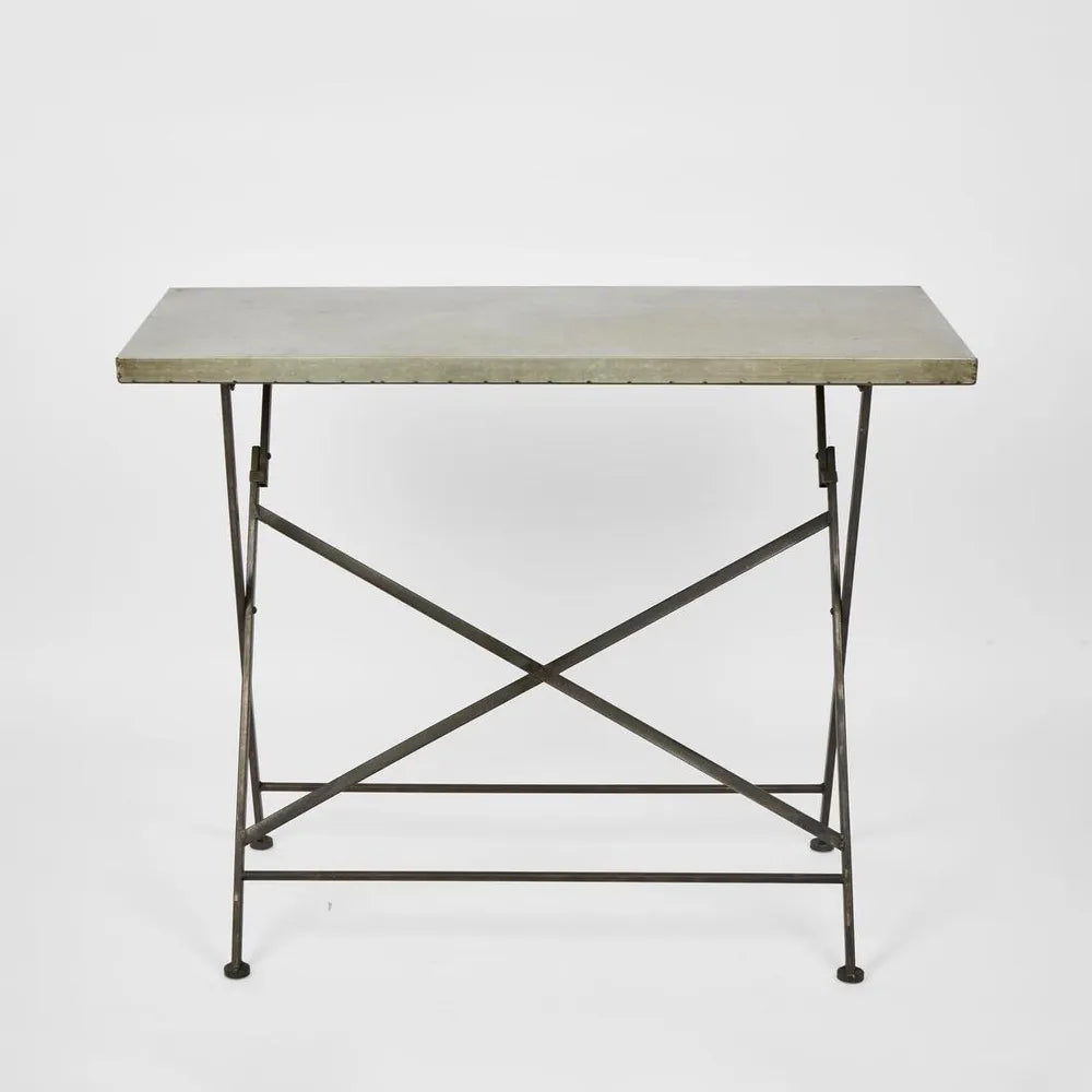 Urban Metal Top Folding Console Table | W98 x D45.5 x H78cm