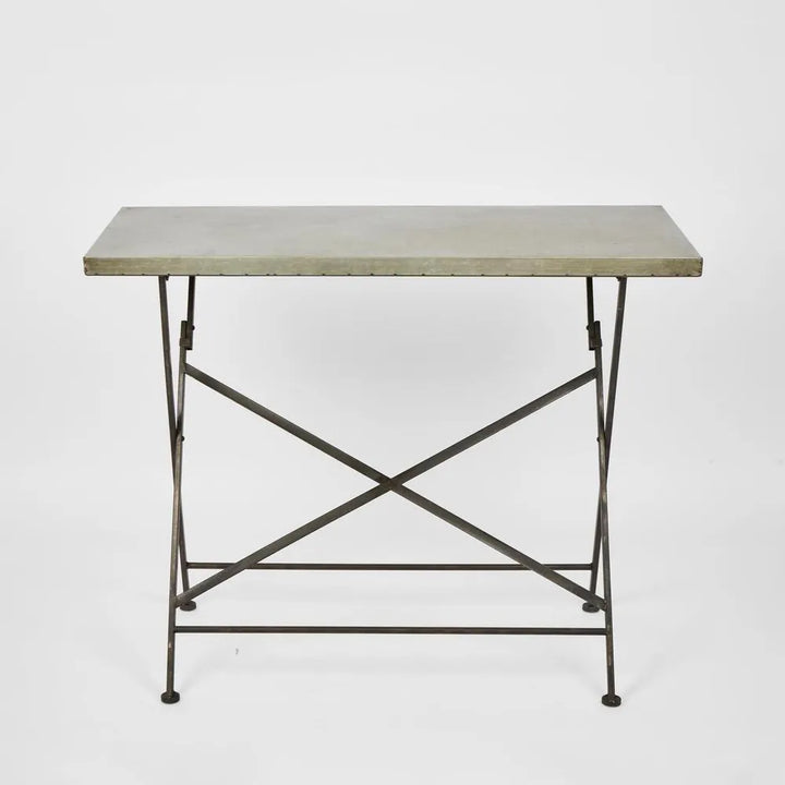 Urban Metal Top Folding Console Table | W98 x D45.5 x H78cm