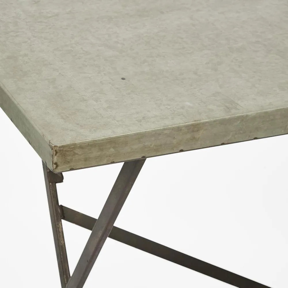 Urban Metal Top Folding Console Table | W98 x D45.5 x H78cm