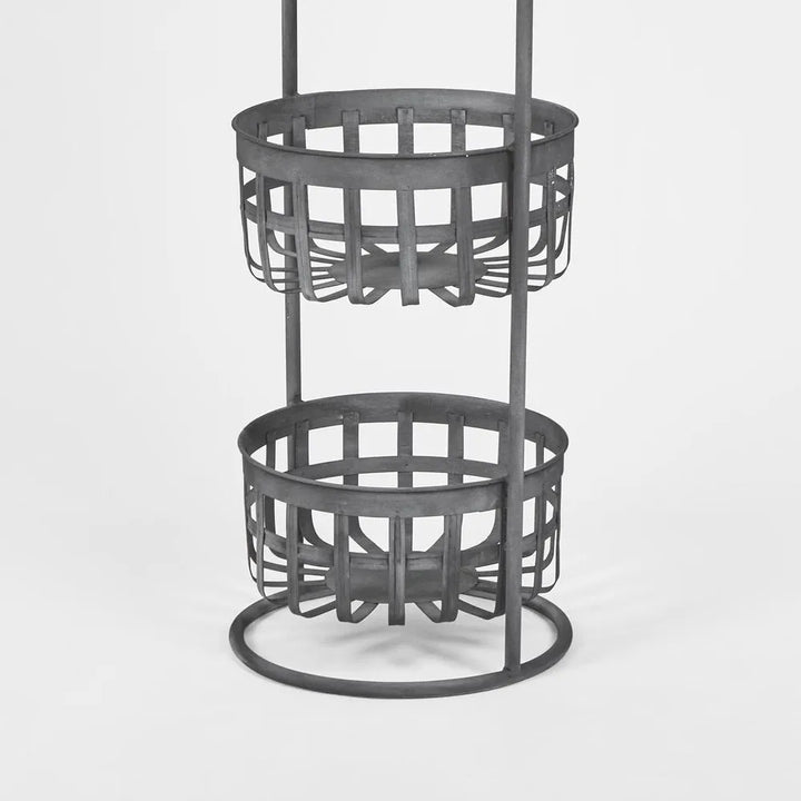 Three Tiered Round Iron Stand | H100cm
