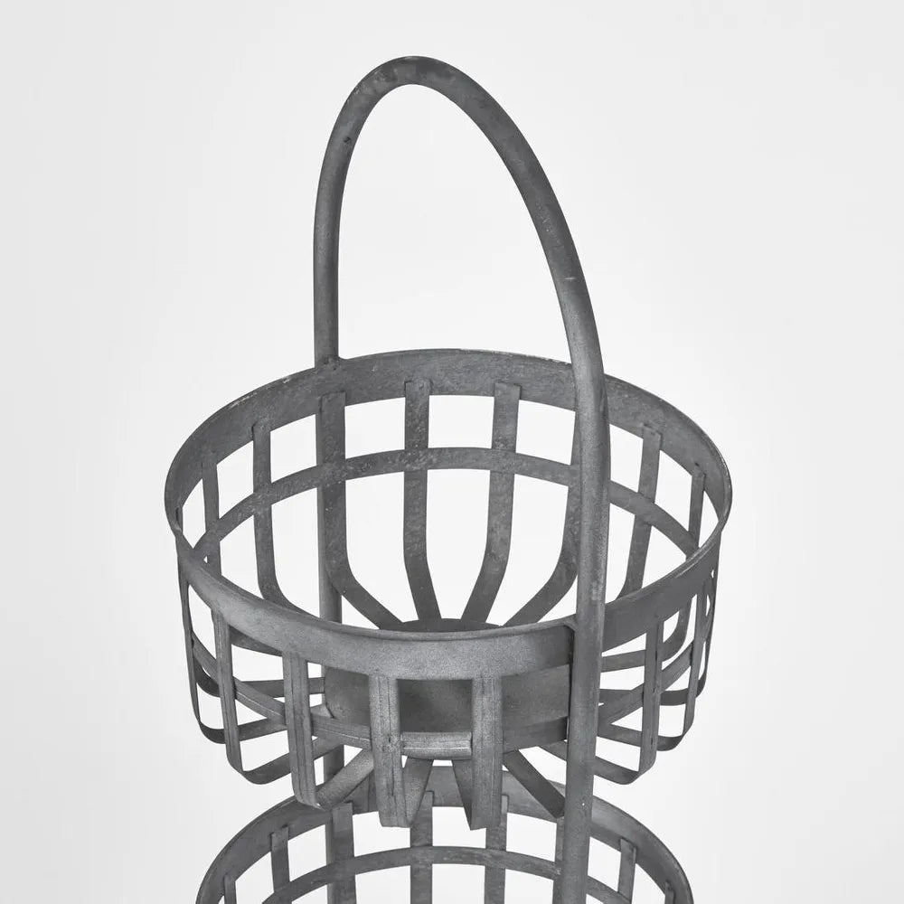 Three Tiered Round Iron Stand | H100cm