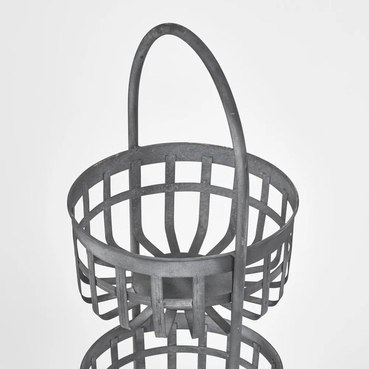 Three Tiered Round Iron Stand | H100cm