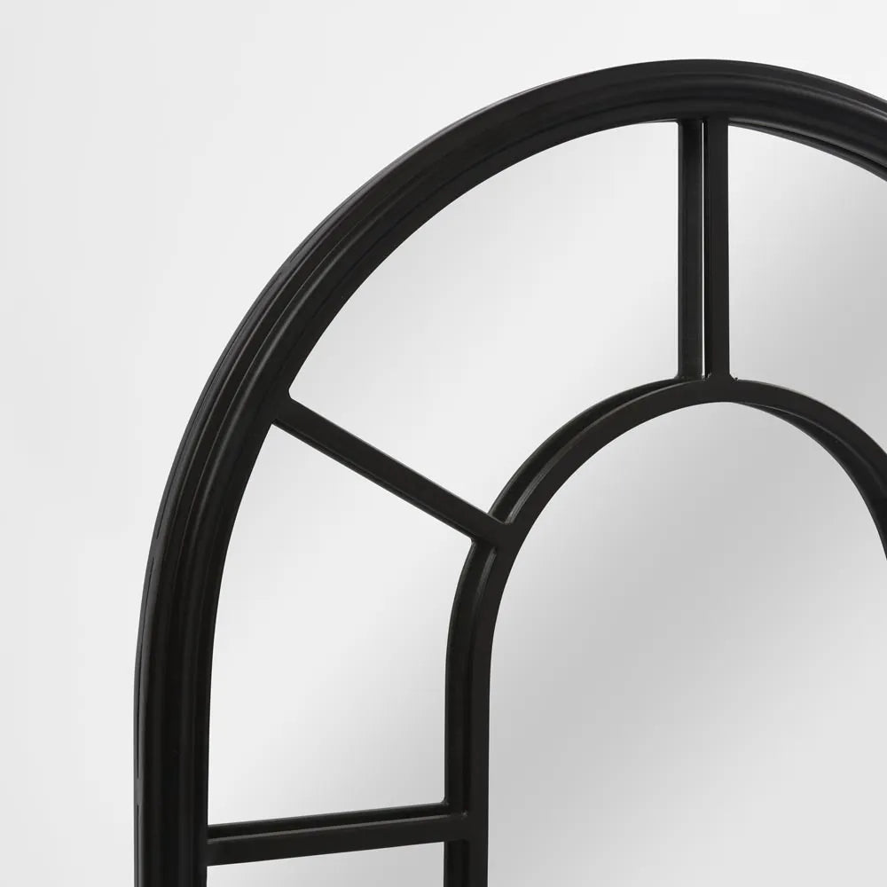 Castle Arched Outdoor Mirror | Black | W51 x H76.5cm