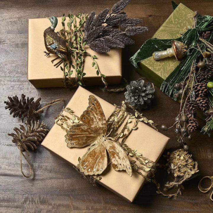 Glitter Copper Hanging Pinecone | 11cm | Box of 12