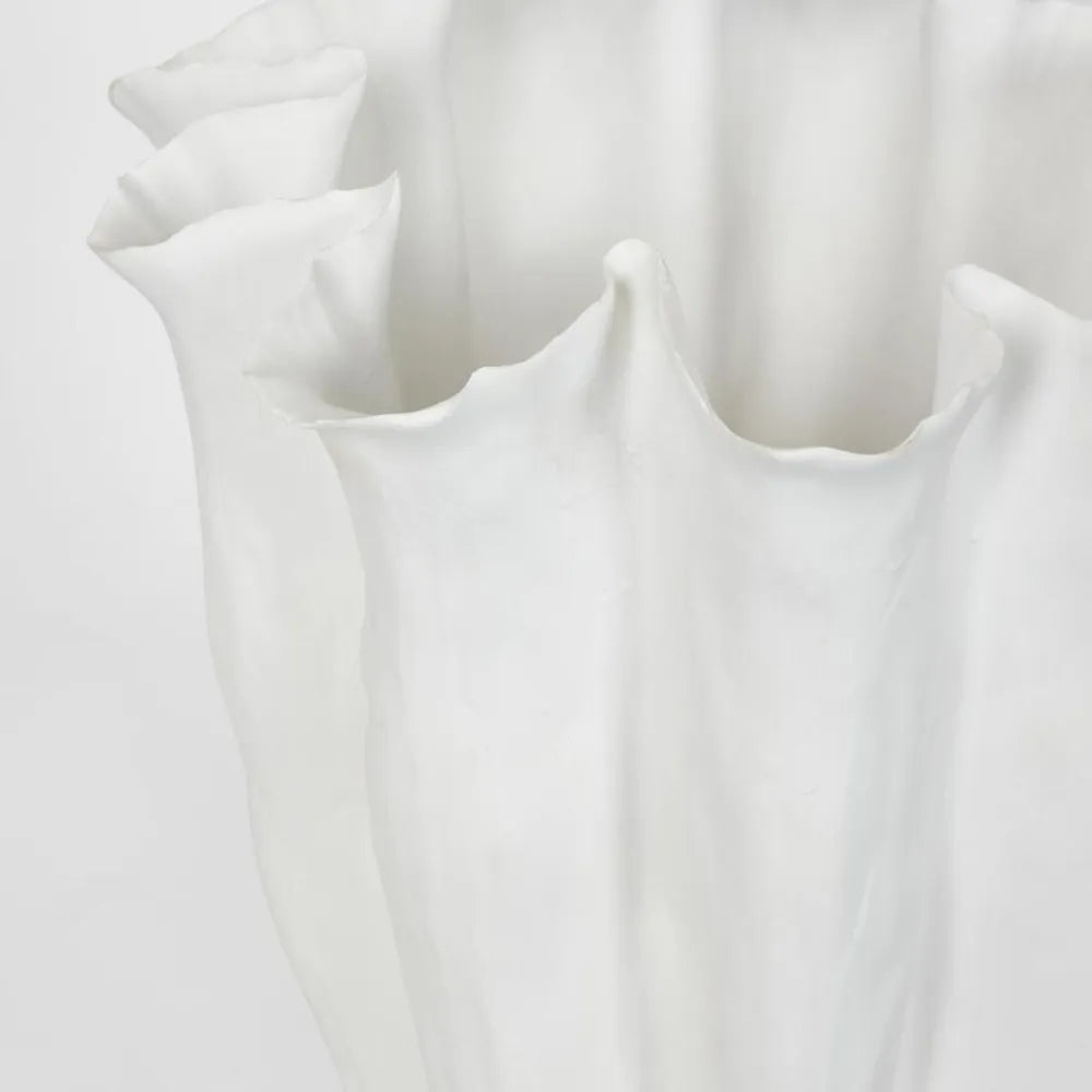 Amelia White Ceramic Vase | Small H 31cm