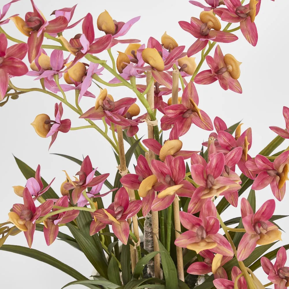 Deluxe Faux Cycnoches Orchid | Potted 75cmH