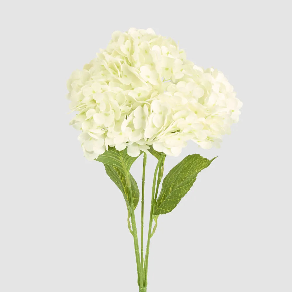 Real Touch Faux White Hydrangea | 5 Head Bunch