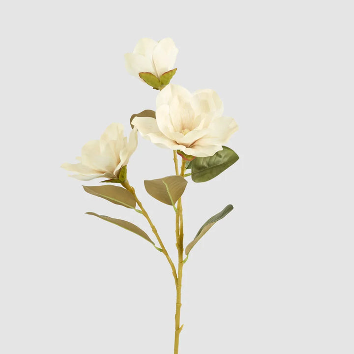 Faux Gloriosa Magnolia Spray | Light Brown