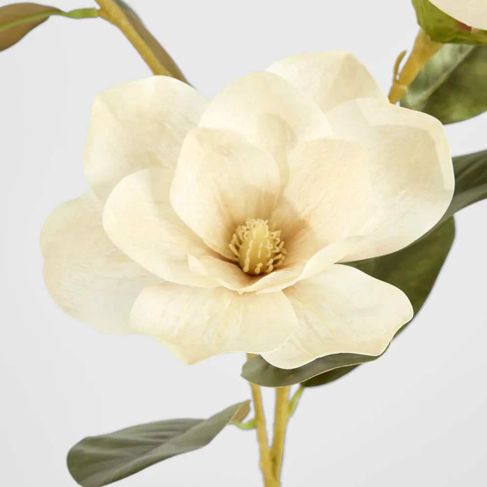 Faux Gloriosa Magnolia Spray | Light Brown