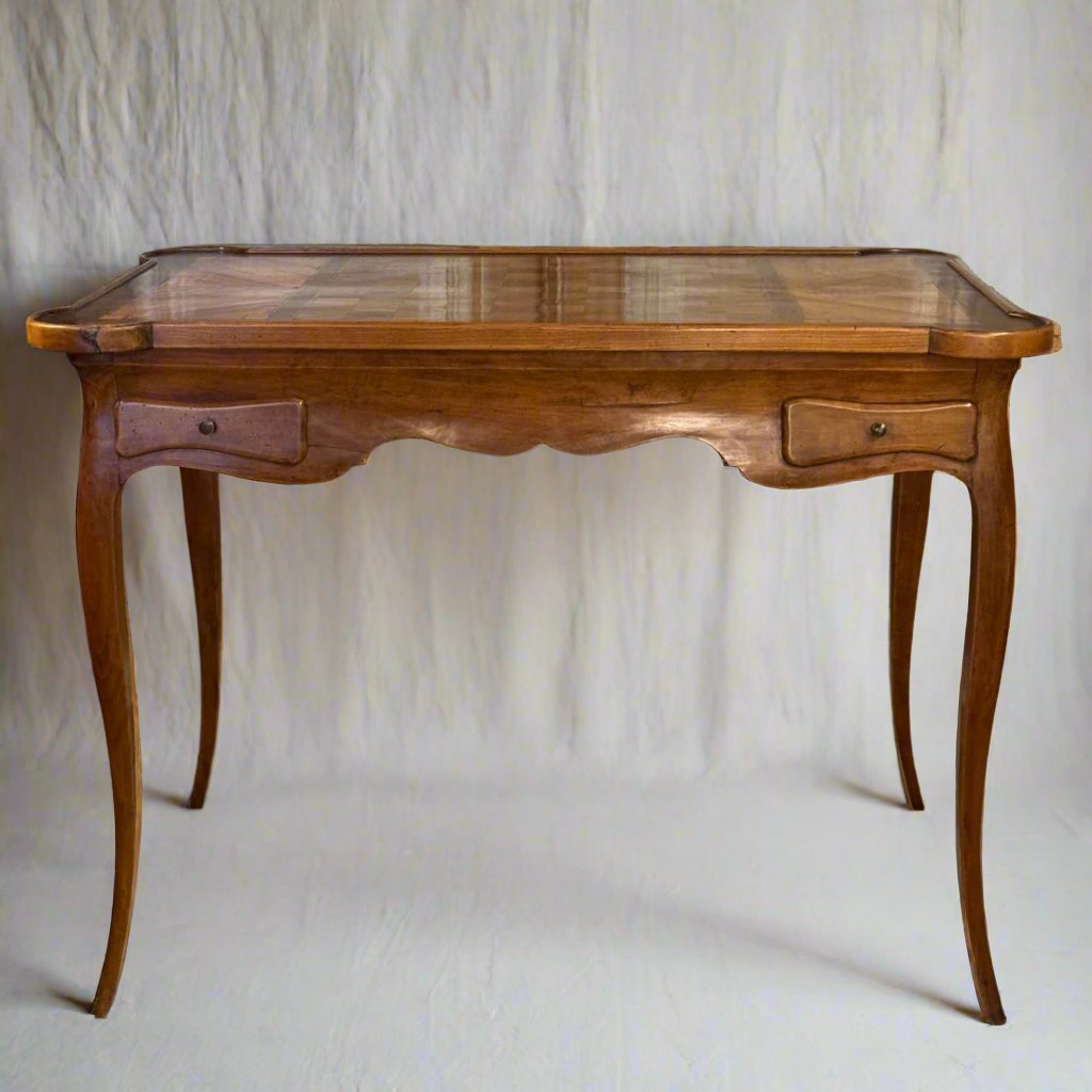French Walnut Games Table | Restored-Suzie Anderson Home