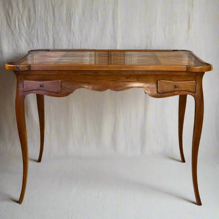 French Walnut Games Table | Restored-Suzie Anderson Home