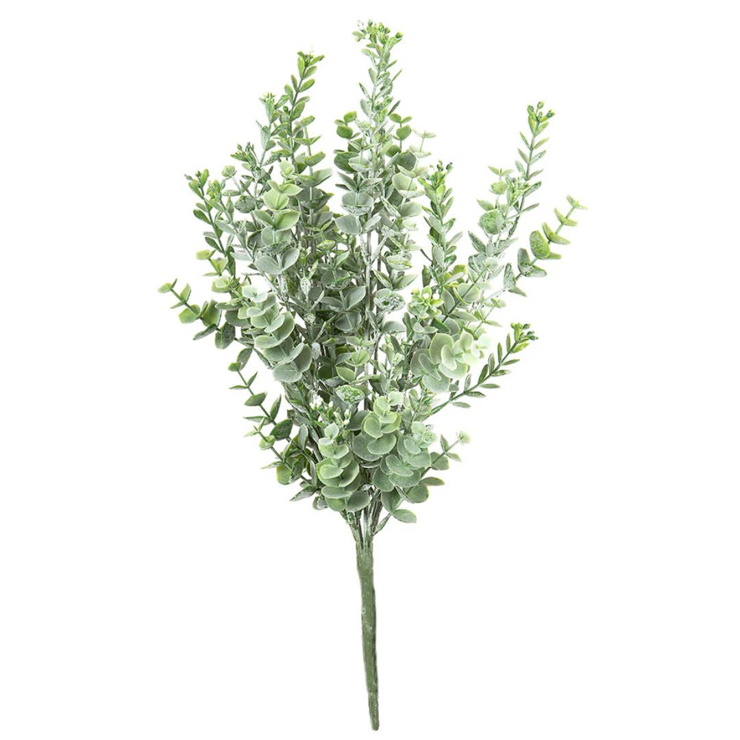 Faux Eucalyptus Bush Green Grey 40cm - Suzie Anderson Home