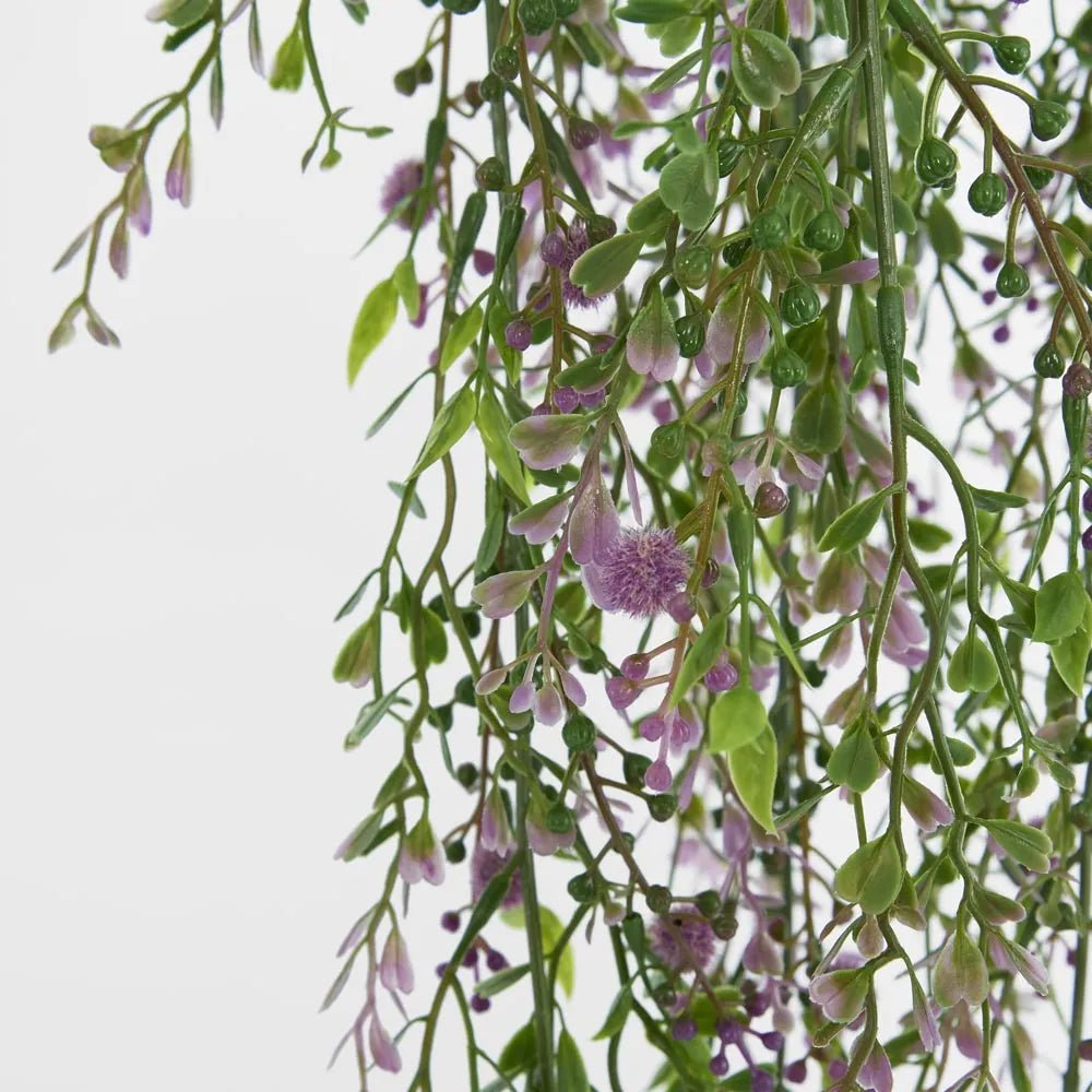 Faux Purple Berries Boxwood Hanging Vine - Suzie Anderson Home