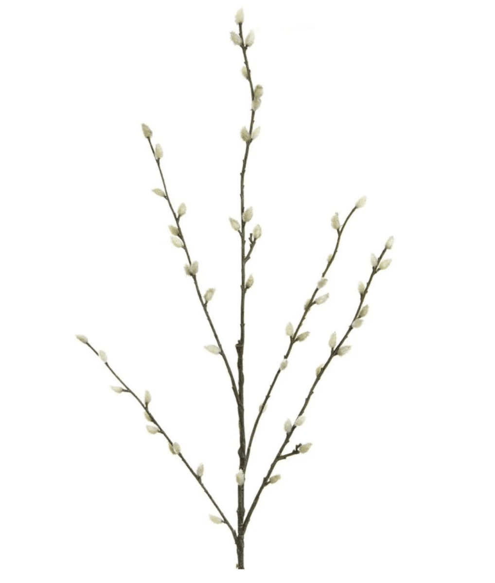 Faux Pussy Willow Spray | Cream | H100 x W40 x D4cm - Suzie Anderson Home