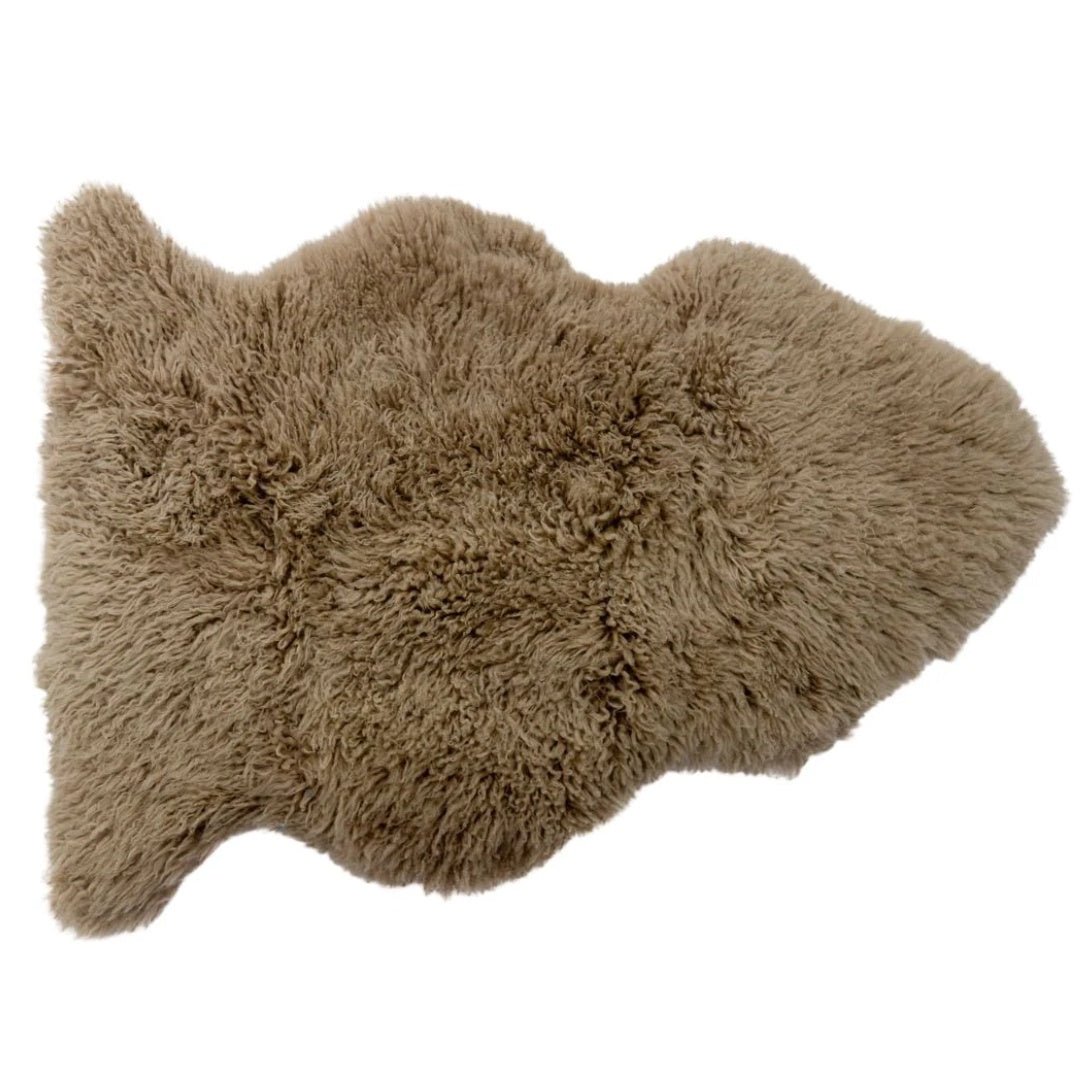 Fibre | Long Wool Sheepskin Curly Rug 90cm | Pelican - Suzie Anderson Home