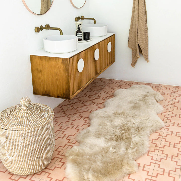 Fibre | Long Wool Standard Double Sheepskin Rug 60x180cm | Frappe - Suzie Anderson Home