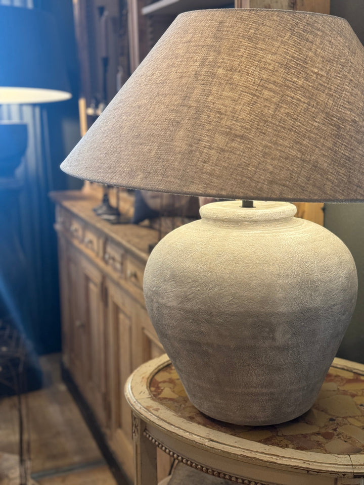 Figo Jug Lamp Base | White/Ecru | W38cm x H45cm - Suzie Anderson Home