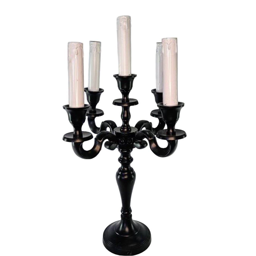 Five Light Black Candle Lamp - Suzie Anderson Home