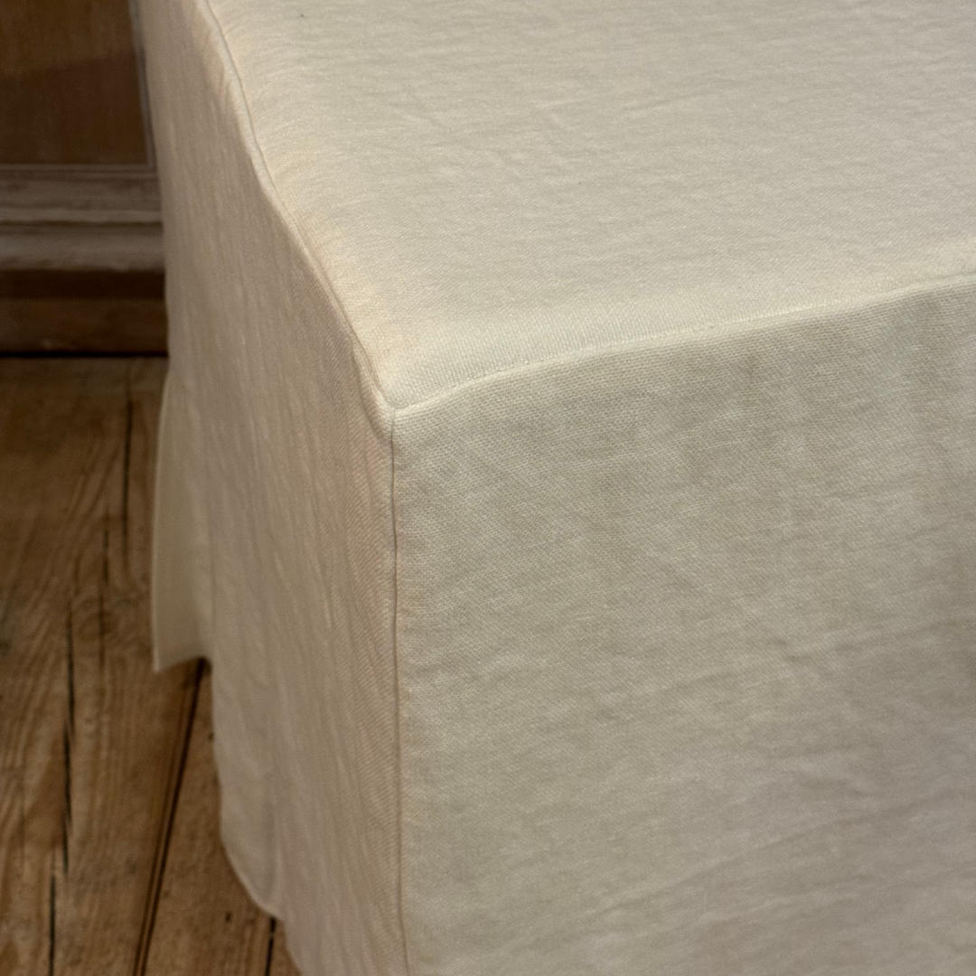 FLAMANT BELGIUM | SAGE GREEN FOOTSTOOL CUBE 50X50 COVER LONG - Suzie Anderson Home