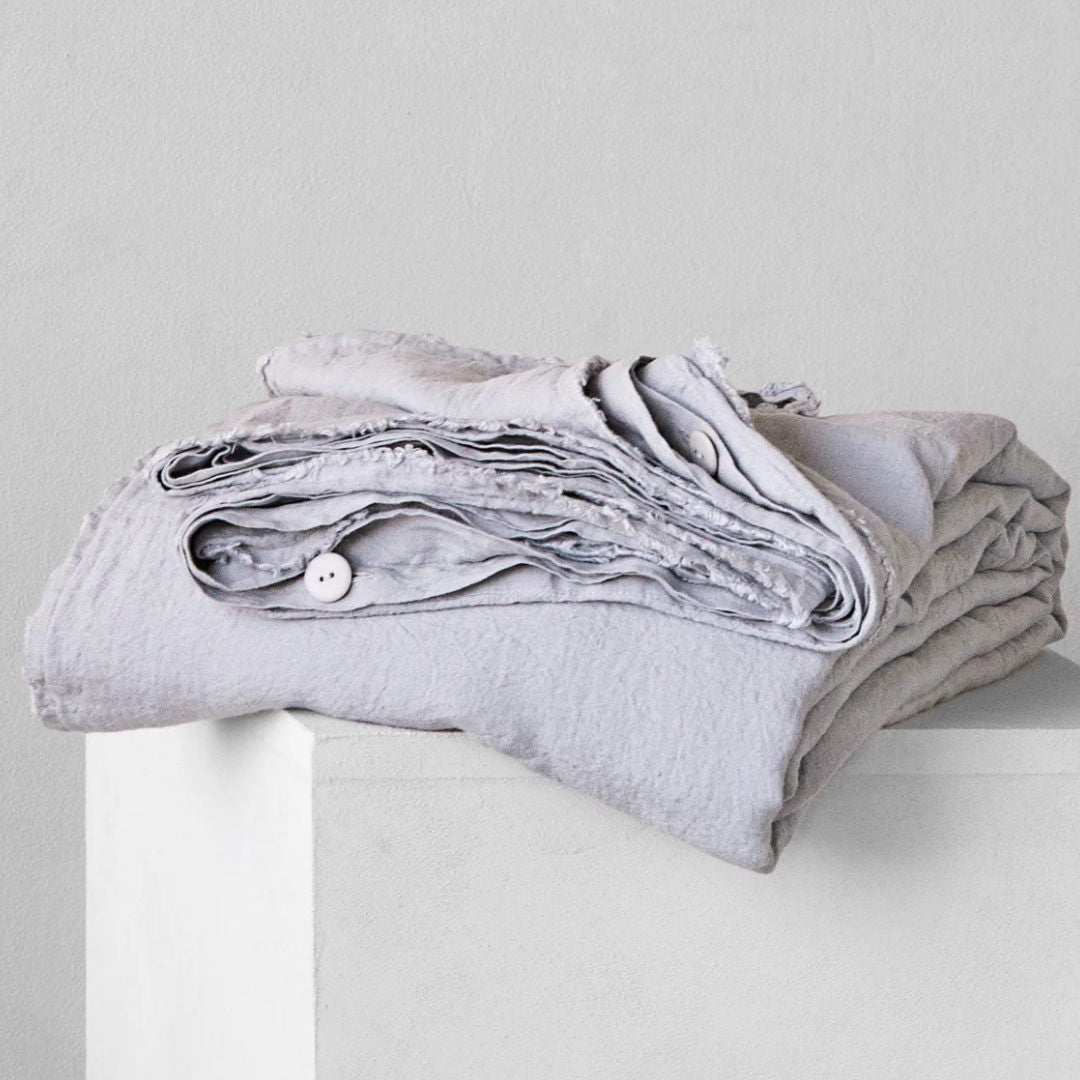Flocca Duvet Cover | King | Fog - Suzie Anderson Home