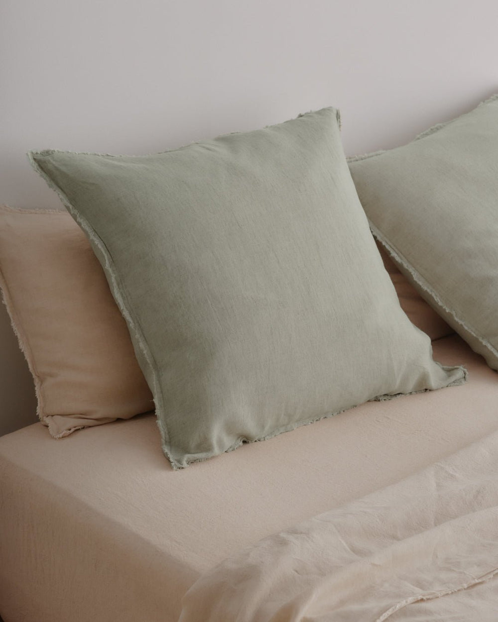 Flocca Euro Linen Pillowcase | Argent - Suzie Anderson Home