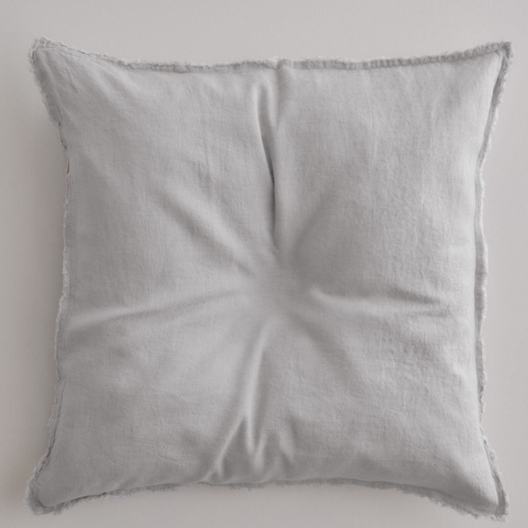 Flocca Euro Linen Pillowcase | Fog - Suzie Anderson Home