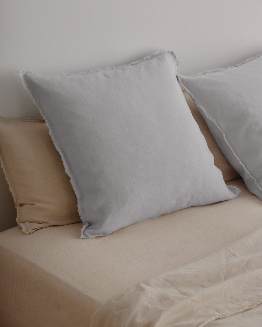 Flocca Euro Linen Pillowcase | Fog - Suzie Anderson Home