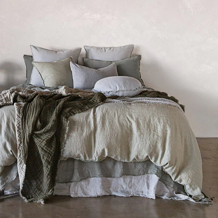 Flocca Euro Pillowcase | Fog - Suzie Anderson Home