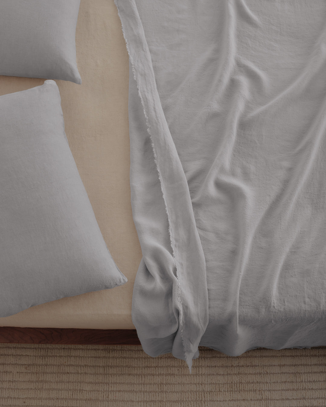 Flocca Flat Sheet | Fog - Suzie Anderson Home