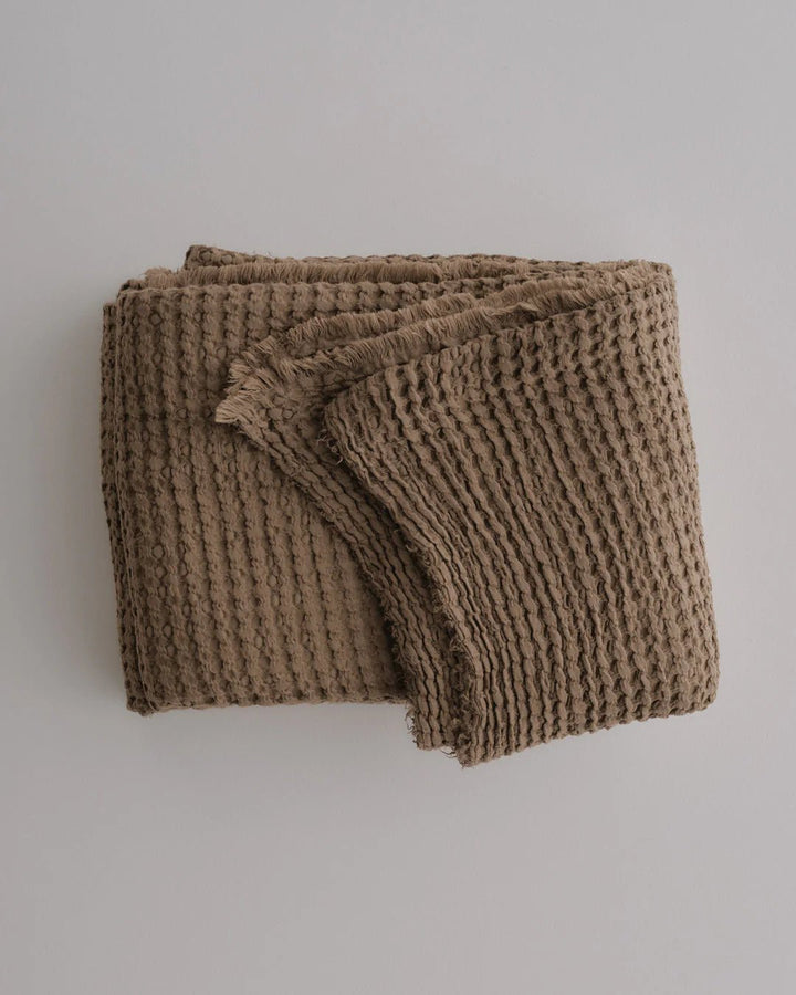 Flocca Linen Blanket | Bere | 230x260cm - Suzie Anderson Home