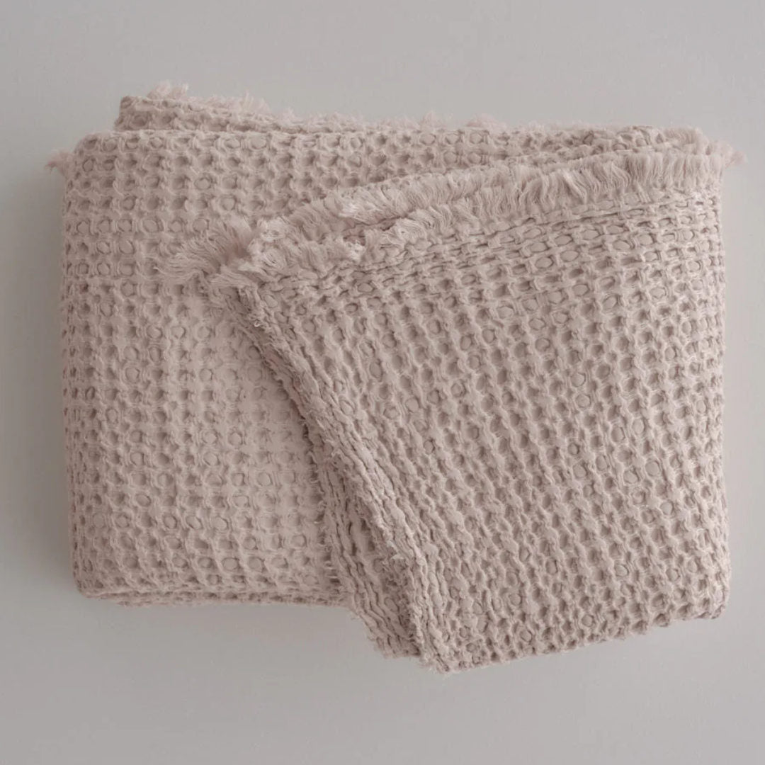 Flocca Linen Blanket | Floss | 230x260cm - Suzie Anderson Home