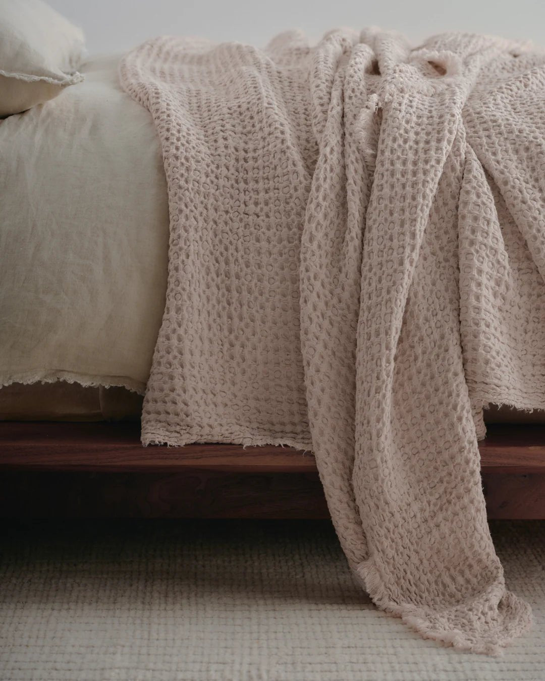 Flocca Linen Blanket | Floss | 230x260cm - Suzie Anderson Home