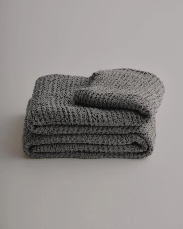 Flocca Linen Blanket | Tempest | 230x260cm - Suzie Anderson Home