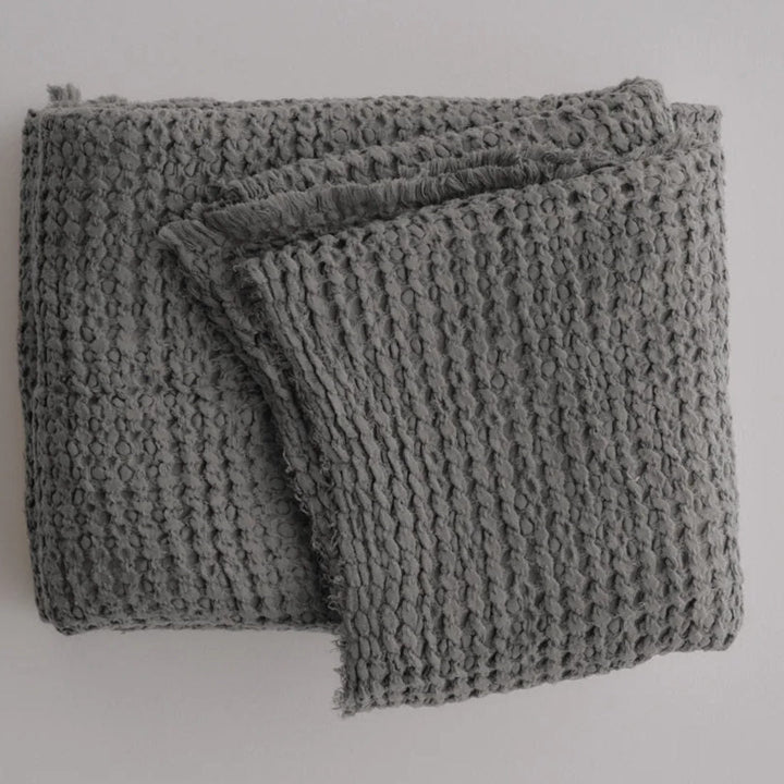 Flocca Linen Blanket | Tempest | 230x260cm - Suzie Anderson Home