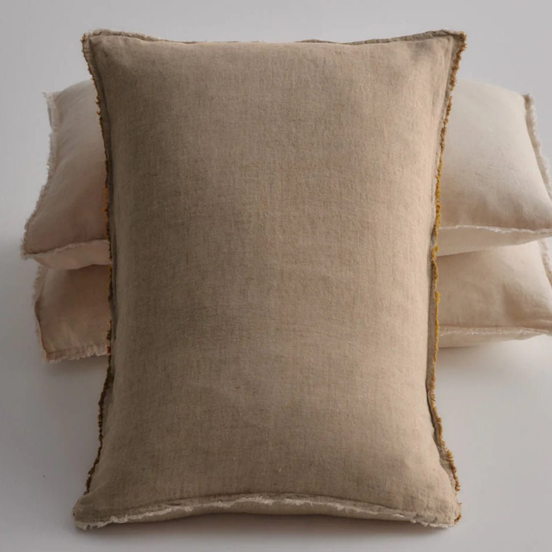 Flocca Standard Linen Pillowcase | Brun - Suzie Anderson Home