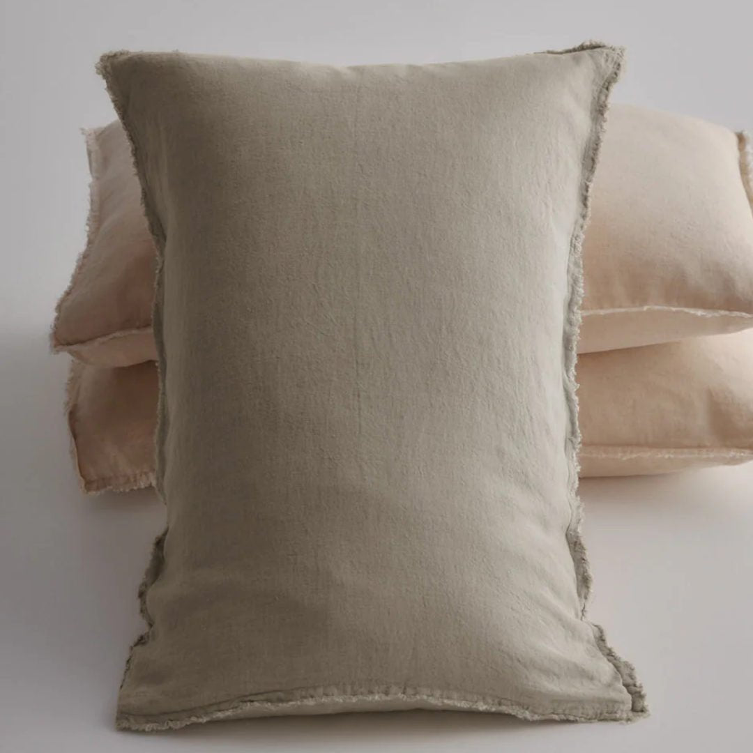 Flocca Standard Linen Pillowcase | Cep *NC - Suzie Anderson Home