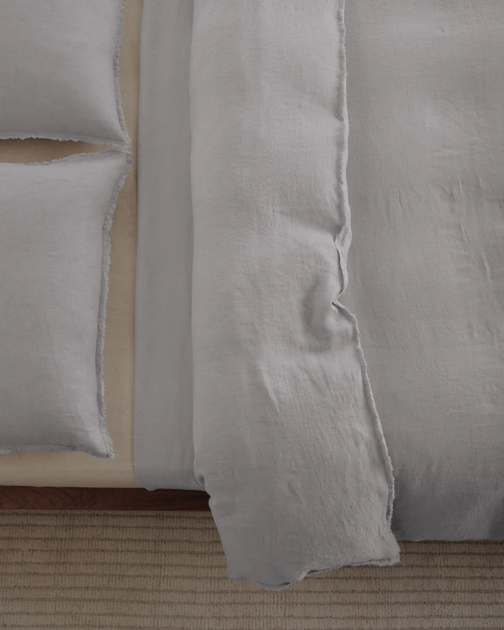 Flocca Standard Linen Pillowcase | Fog - Suzie Anderson Home