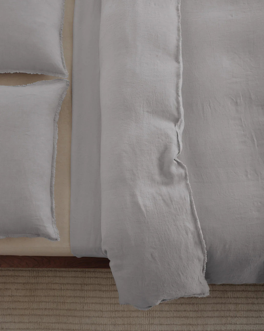 Flocca Standard Linen Pillowcase | Fog - Suzie Anderson Home