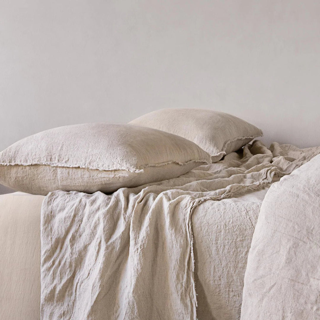 Flocca Standard Linen Pillowcase | Sable - Suzie Anderson Home