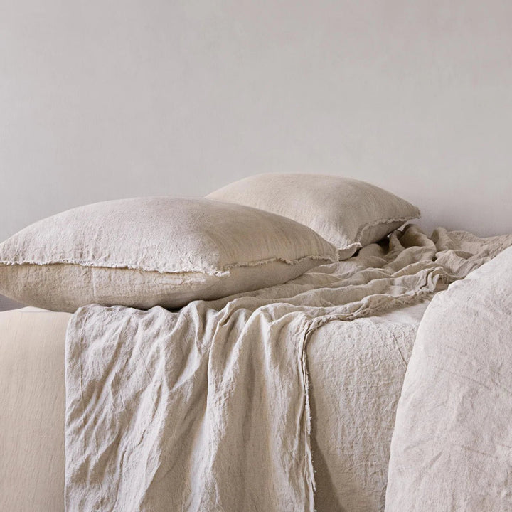 Flocca Standard Linen Pillowcase | Sable - Suzie Anderson Home