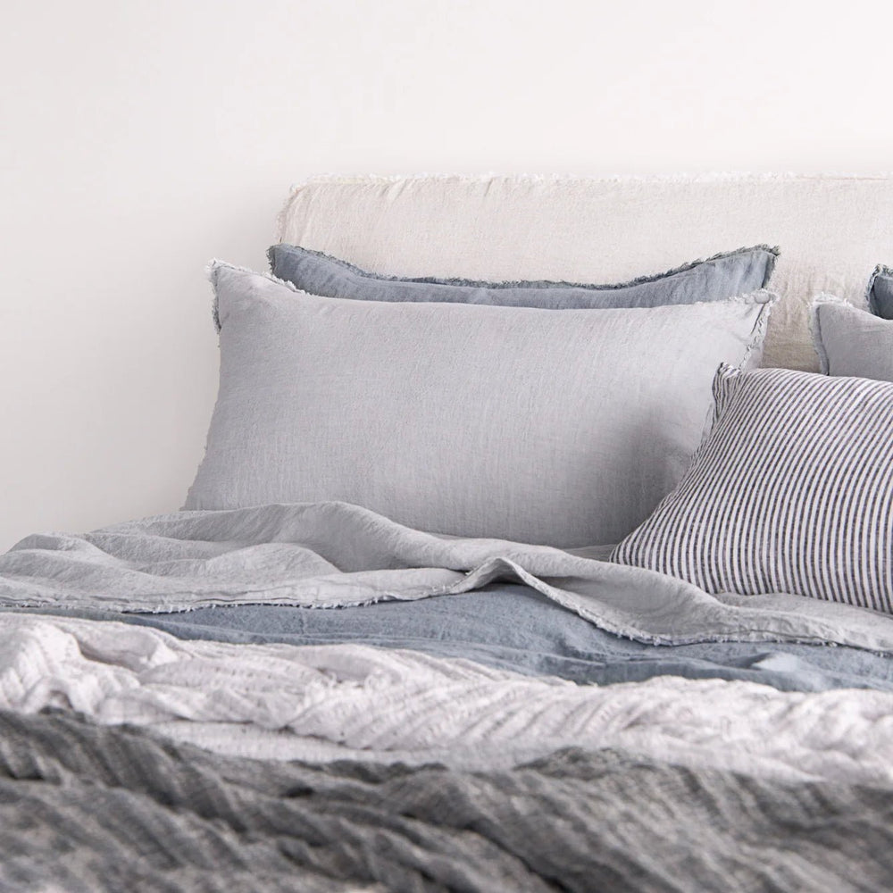 Flocca Standard Pillowcase | Fog - Suzie Anderson Home