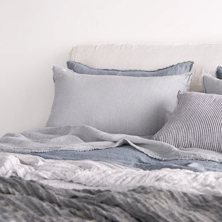 Flocca Standard Pillowcase | Fog - Suzie Anderson Home