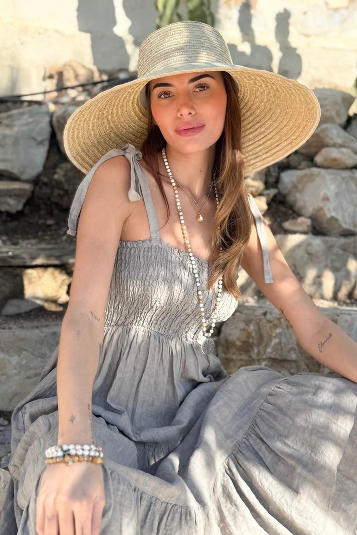 Bypias | Florentino Linen Dress | Taupe