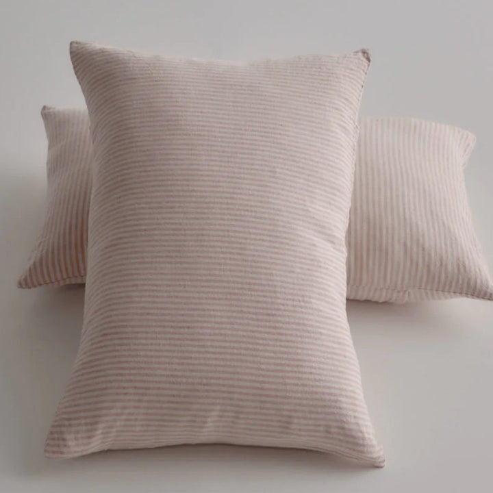 Basix Linen Cushion Cover | Small Stripe 40 x 60cm | Rosa/Floss