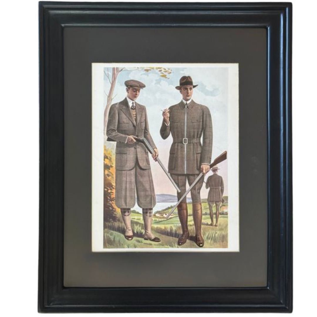 French Lithograph | Gentlemen Hunting | A - Suzie Anderson Home
