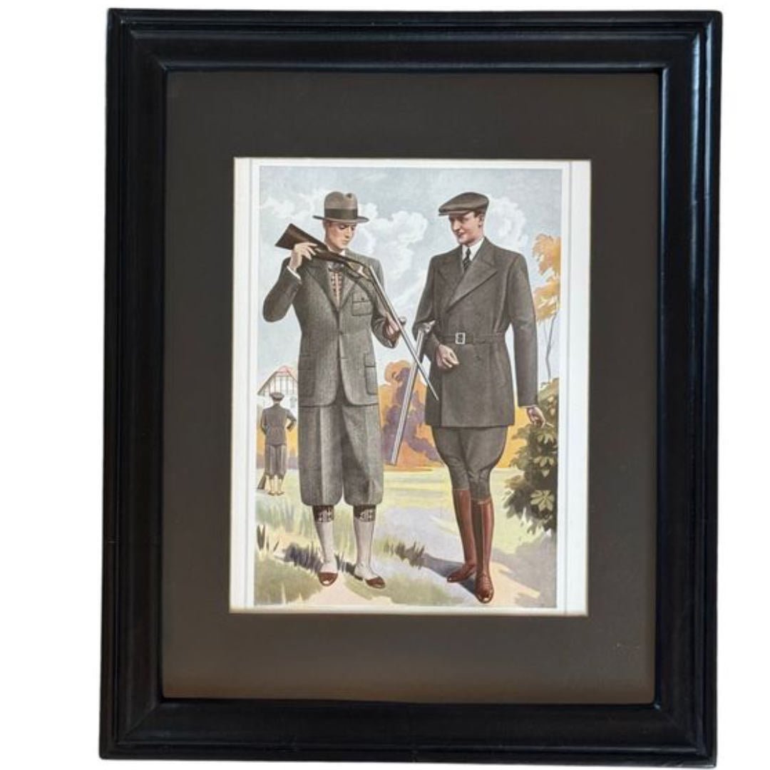 French Lithograph | Gentlemen Hunting | C - Suzie Anderson Home
