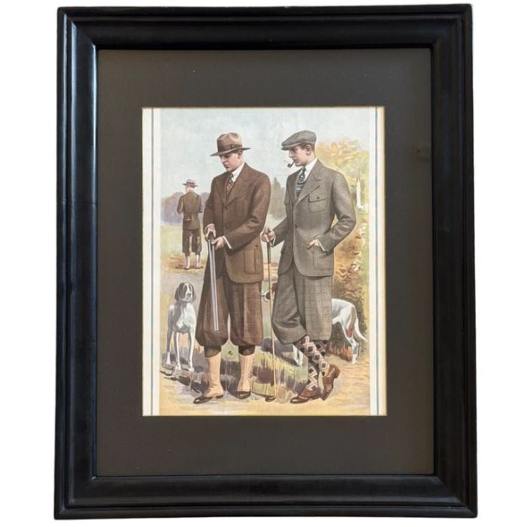 French Lithograph | Gentlemen Hunting | F - Suzie Anderson Home