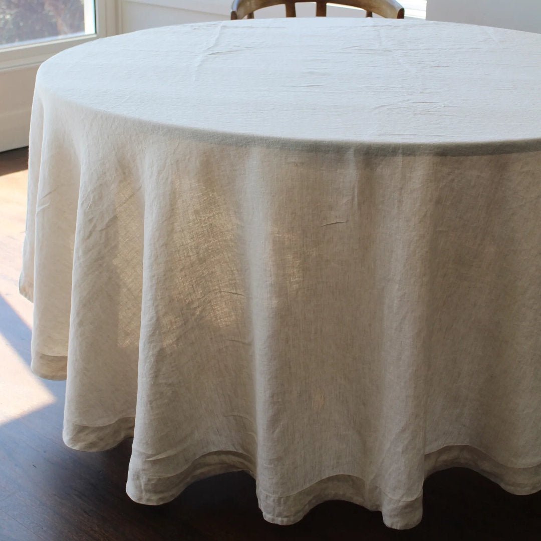 French Signature Tablecloth | Natural | Round 270cm *Z - Suzie Anderson Home