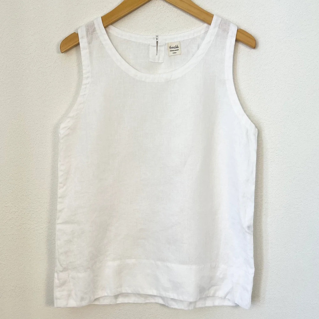 Frockk | Alice Linen Tank | White - Suzie Anderson Home