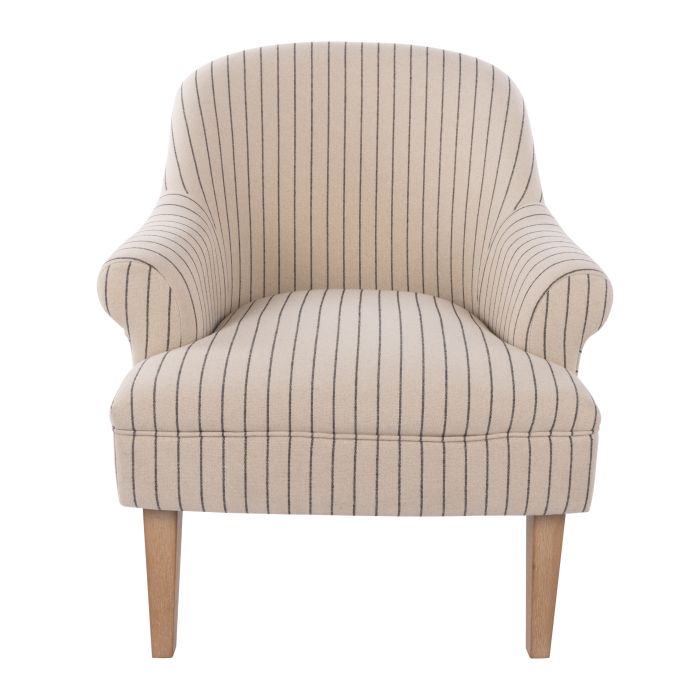 Everton Monet Armchair | Linen/Cotton Pinstripe